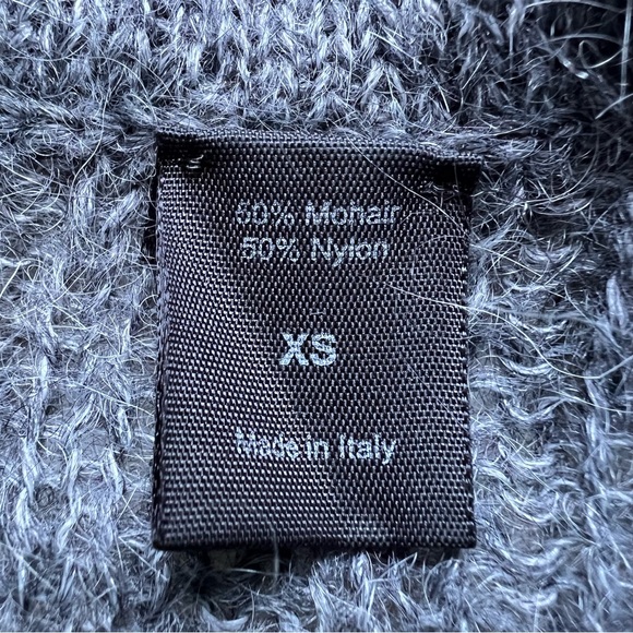 Moda International Italian Sz XS Mohair Blend Cable Knit Long Buttoned Cardigan - Picture 7 of 17